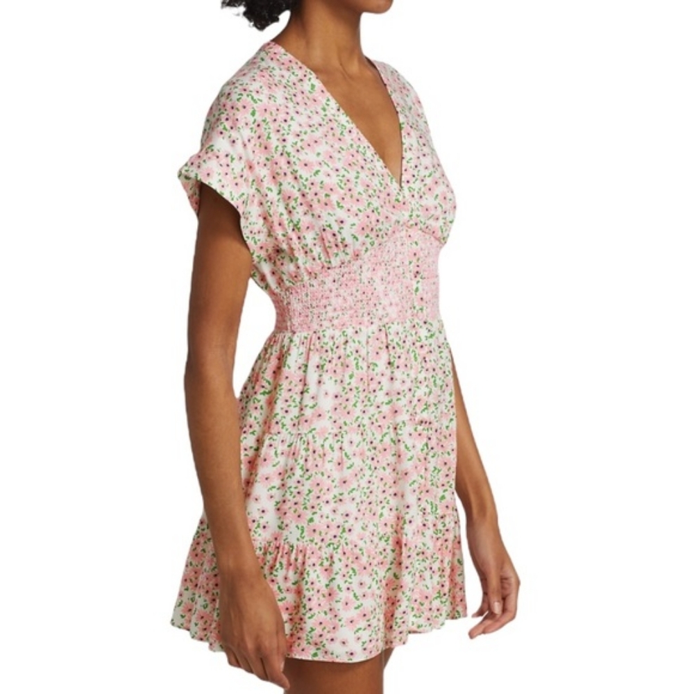 Alice and Olivia shirred floral summer dress